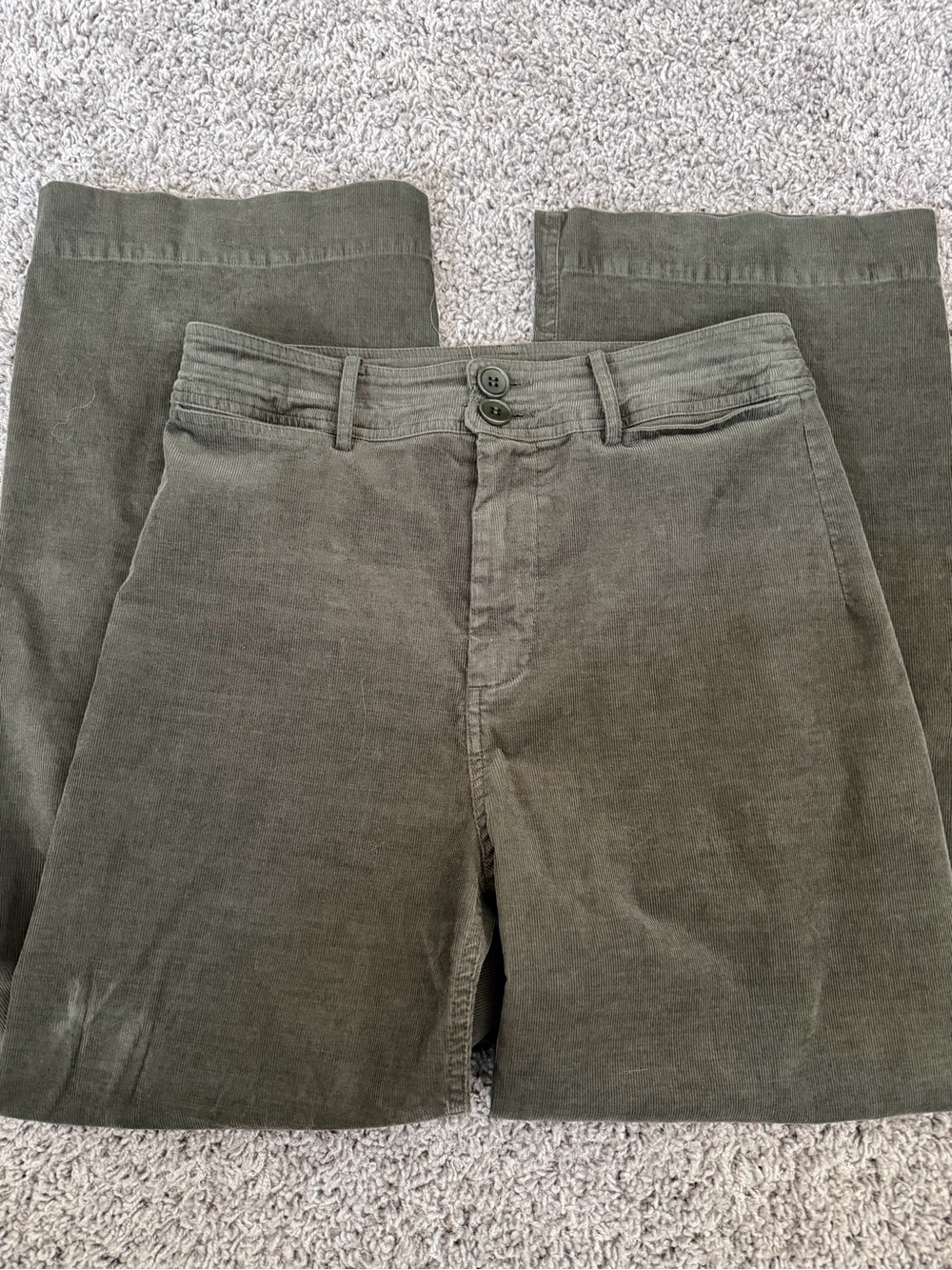 VVEUC NAIF Dark Olive Corduroy Pants SZ  M